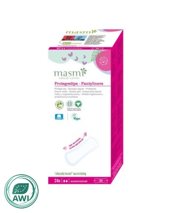 Protegeslip anatomico de algodon bio 24 ud Masmi