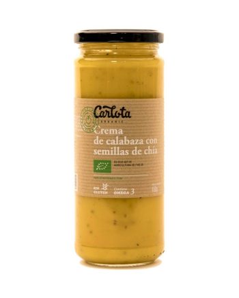 Crema calabaza con semillas de chia 450ml Carlota Organic