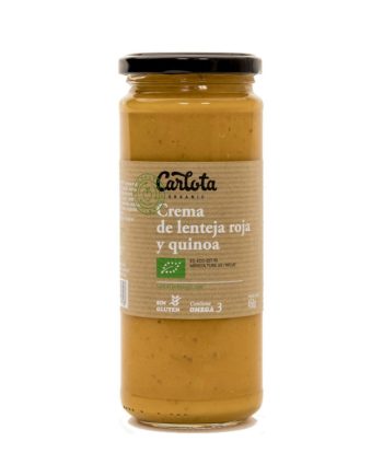 Crema lentejas rojas y quinoa 450ml Carlota Organic