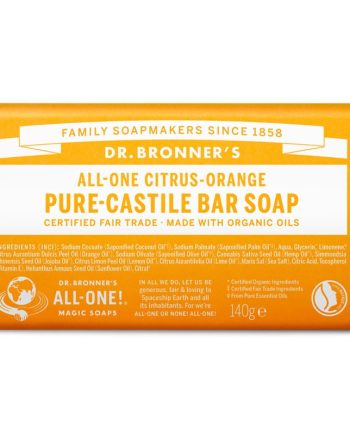 Pastilla de jabon citricos - naranja bio 140g Dr. Bronner's