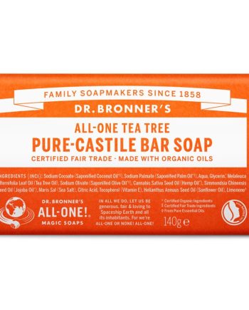 Pastilla de jabon de arbol del te bio 140g Dr. Bronner's