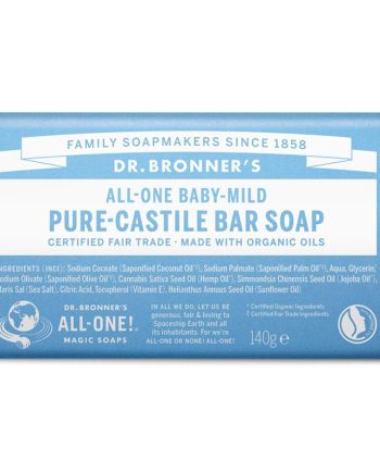 Pastilla de jabon neutro bebe/niño bio 140g Dr. Bronner's