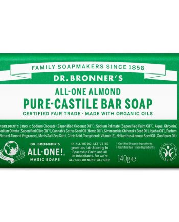 Pastilla de jabon de almendras bio 140g Dr. Bronner's