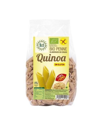 Penne de quinoa con lino bio sin gluten 250g Sol Natural