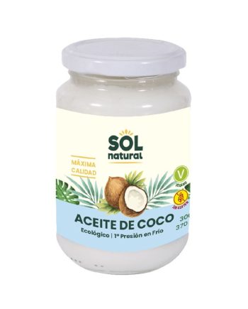 Aceite de coco virgen extra bio 370ml Sol Natural