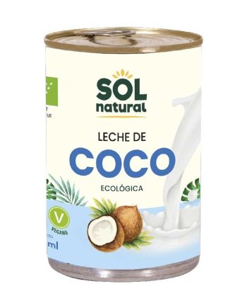 Leche de coco para cocinar lata Bio 400ml Sol Natural