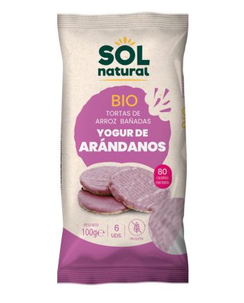 Tortitas de arroz yogur y arandano s/g bio 100g Sol Natural