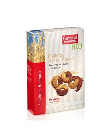 Galletas de avena sin gluten con cacao bio 250 g Germinal
