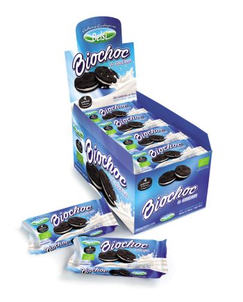 Galletas Cacao rellena crema blanca (Biochoc&Cream) 16x60g Belsi