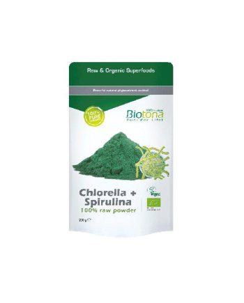 Chlorella y espirulina polvo superfood bio 200g Biotona
