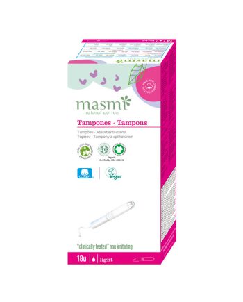 Tampon de algodon light con aplicador bio 18ud Masmi