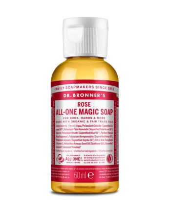 Jabon liquido rosas bio 60ml Dr. Bronner's