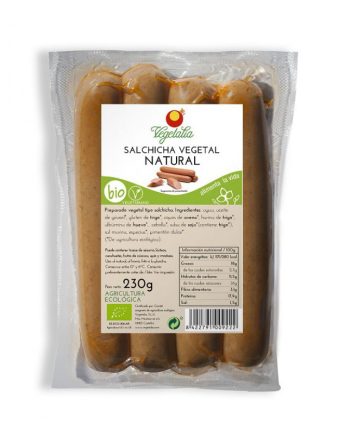 Salchicha vegetal natural bio 230g Vegetalia