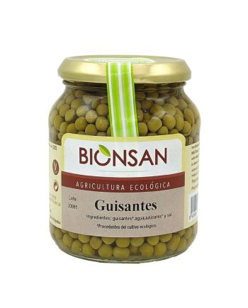 Guisantes bio tarro 320g Bionsan