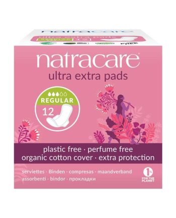 Compresa Ultra Extra Normal con Alas Bio 12 unidades Natracare