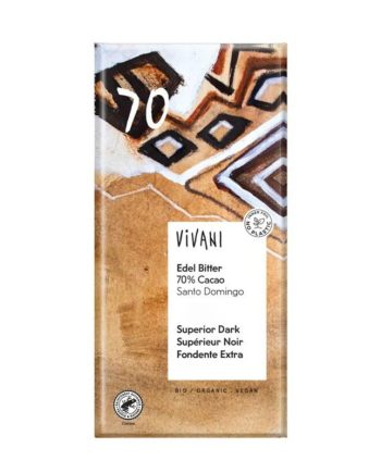 Chocolate negro superior 70% Santo Domingo bio 80g Vivani