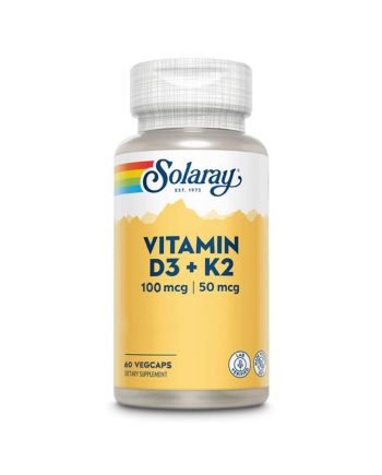 Vitamina D3 + K2 60vcaps Solaray