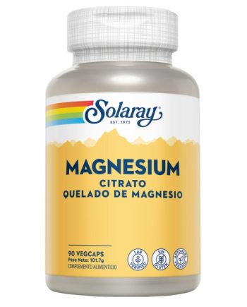 Magnesio citrato quelado 90vcaps Solaray