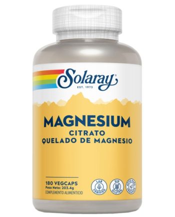 Magnesio citrato quelado 180vcaps Solaray