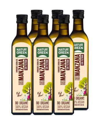 Vinagre de Sidra de Manzana sin filtrar Bio 6x500ml Naturgreen