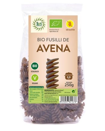 Fusilli de Avena s/gluten Bio 250g Sol Natural