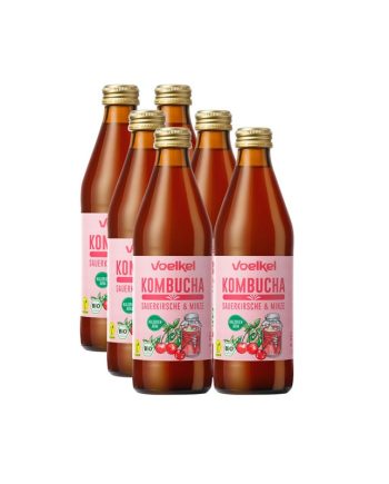 Kombucha Cereza y Menta Bio 6x330ml Voelkel