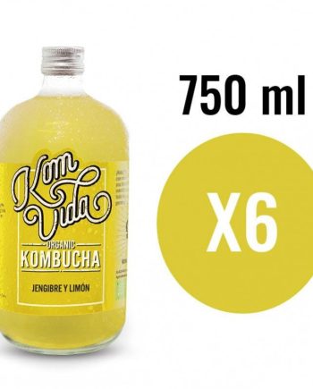 Kombucha Jengibre y Limon (Gingervida) Bio 6x750ml Komvida