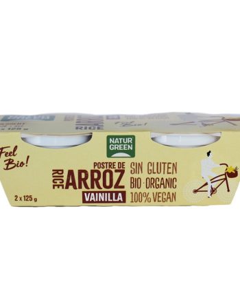Postre de arroz vainilla Bio 2x125g Naturgreen