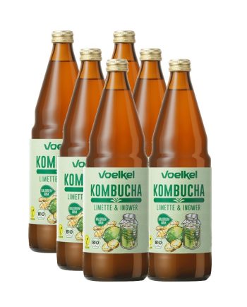 Kombucha Lima y jengibre bio 6x750ml Voelkel