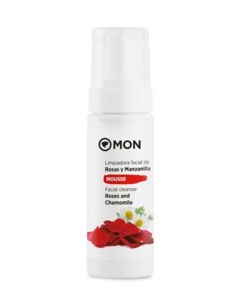 Mousse limpiador facial de rosa y manzanilla 150ml MON