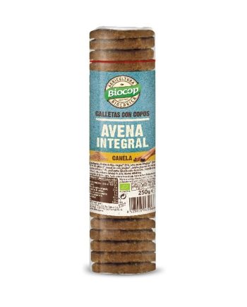 Galleta copos avena integral canela Bio 250g Biocop