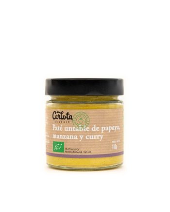 Pate de Papaya, Manzana y Curry Bio 180g Carlota Organic