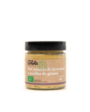 Pate de Berenjenas y semillas girasol Bio 180g Carlota Organic