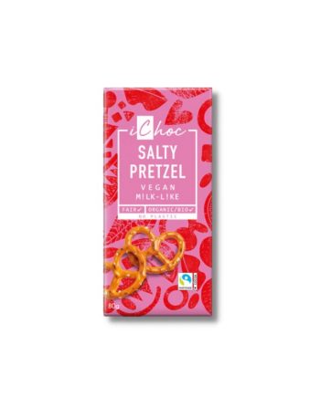 Chocolate vegano con trozos de pretzel 80g Ichoc