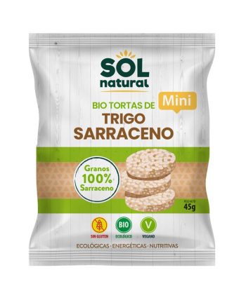 Mini tortitas de trigo sarraceno sin gluten bio 45g Sol Natural