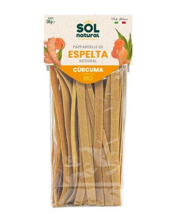 Papardelle de espelta integral con curcuma bio 250g Sol Natural