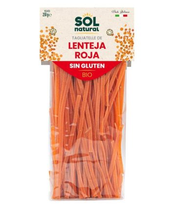 Tagliatelle de lenteja roja sin gluten bio 250g Sol Natural