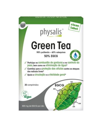 Te verde Green Tea vegan 30 comprimidos Physalis