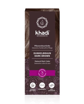 Tinte herbal Castaño Oscuro 100g Khadi