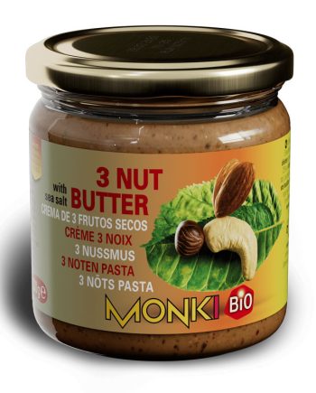 Crema mezcla de 3 nueces 330g Monki