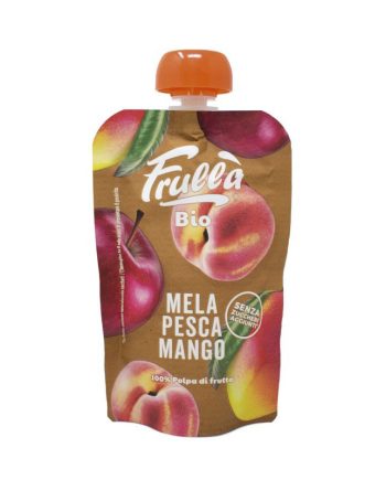Pure de Manzana, Melocoton y Mango Bio doypack 100g Frulla