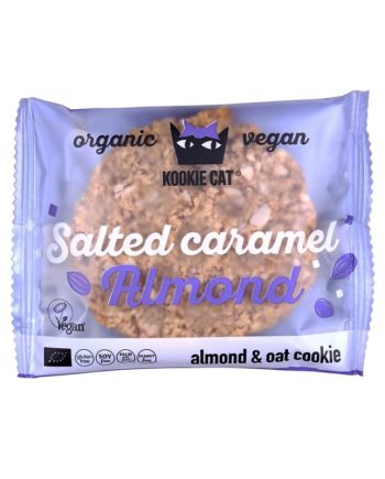 Galleta almendras con caramelo salado Bio 12x50g Kookie Cat