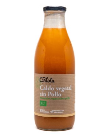Caldo vegano sabor pollo 1 litro Carlota Organic