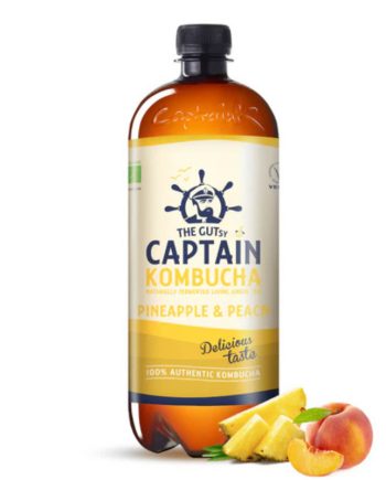 Kombucha Pineapple & Peach Bio 1L Captain Kombucha