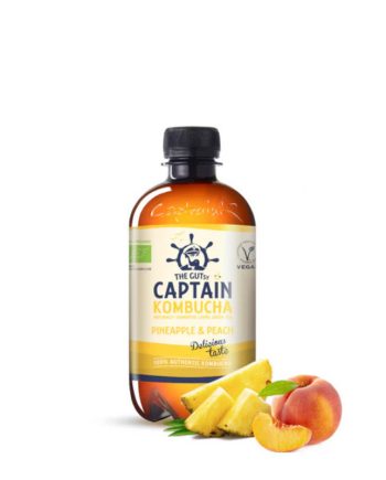 Kombucha Pineapple & Peach Bio 400ml Captain Kombucha