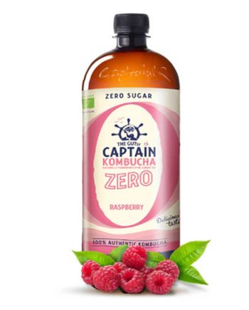 Kombucha ZERO Raspberry Bio 1L Captain Kombucha