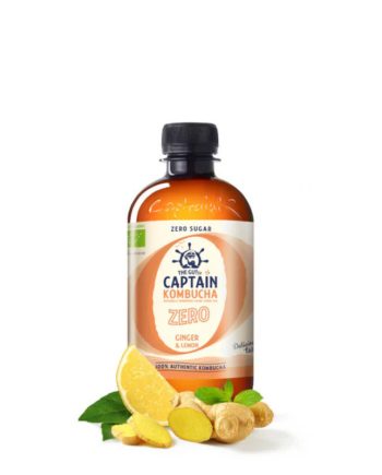 Kombucha ZERO Ginger & Lemon Bio 400ml Captain Kombucha