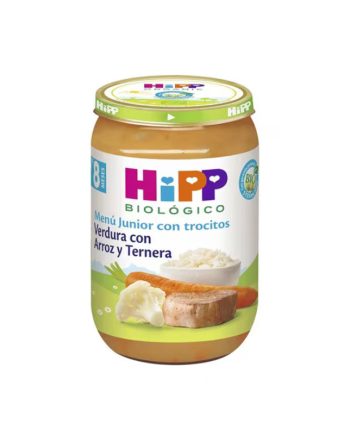 Tarrito de verdura con arroz y ternera Bio 220 g Hipp