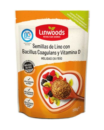 Semillas de Lino Molidas con Bacillus Coagulans y Vitamina D 200g Linwoods