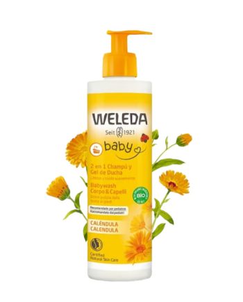 Champu-Gel (2 en 1) de calendula bebe y niño 400ml Weleda